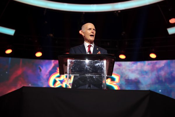 Florida Senator Rick Scott speaking at an event