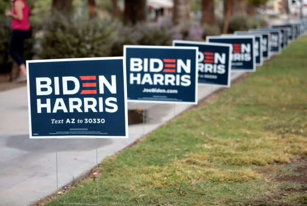 Biden Harris signs by Gage Skidmore