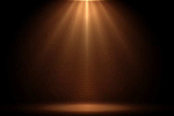 Warm spotlight shining down