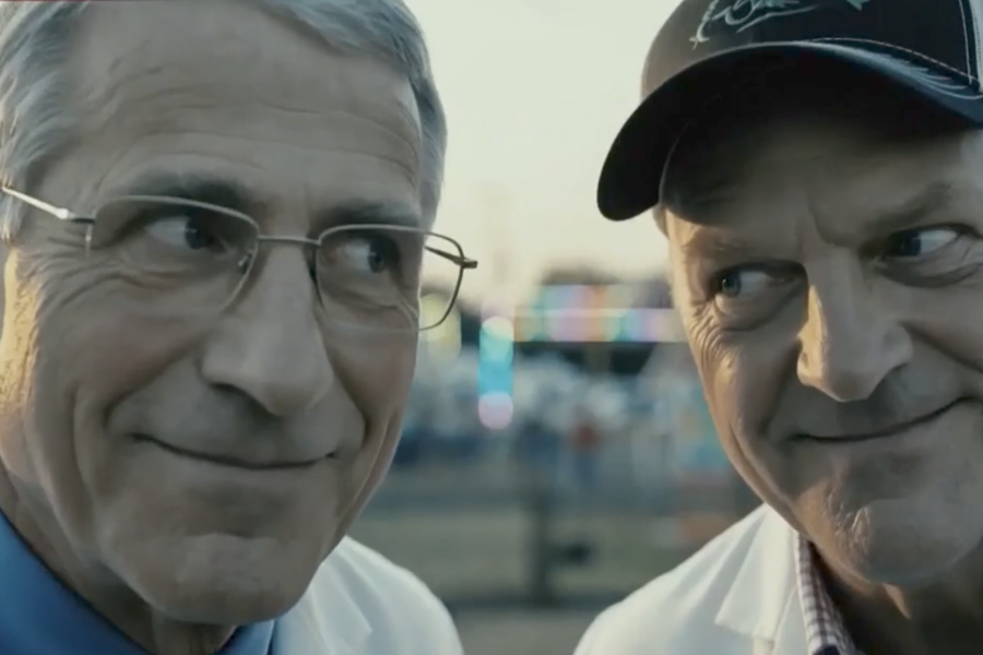 Screenshot of a political ad